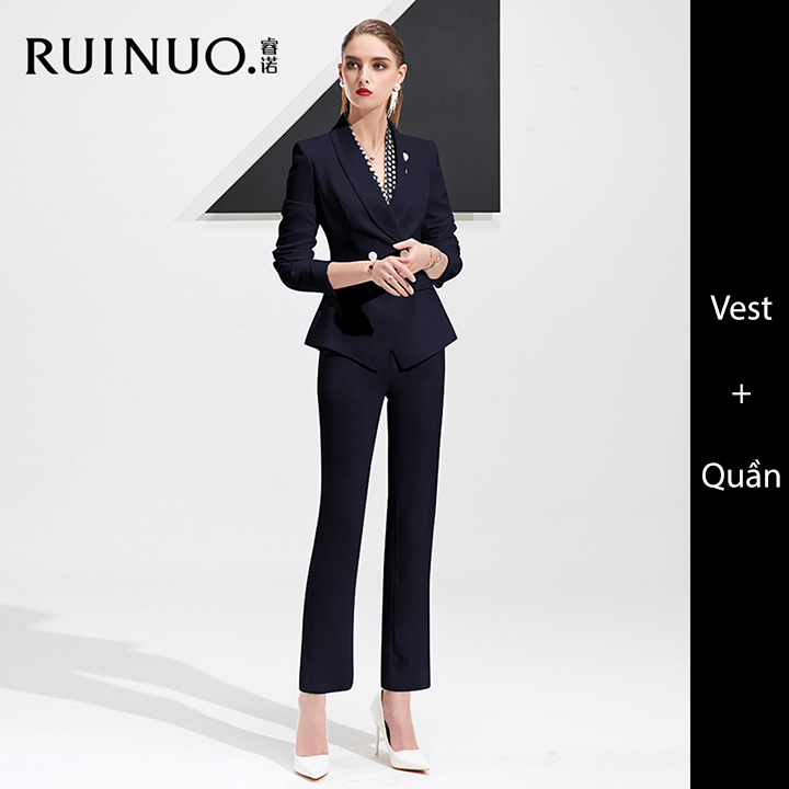 [R&N] Bộ vest nữ quản lý cao cấp RUINUO X20517ZQ