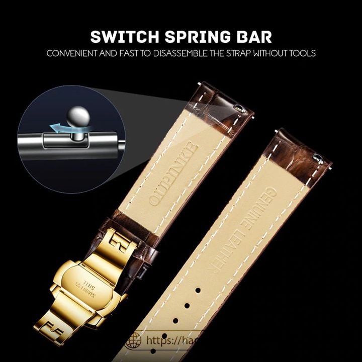 Đồng hồ cơ nam Tourbillon chạm rồng đính đá lộ cơ