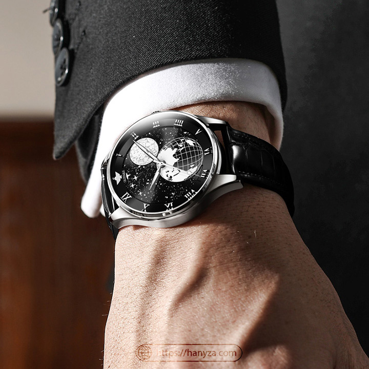 Đồng hồ cơ Tourbillon Moonphase bầu trời đầy sao