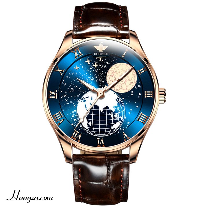 Đồng hồ cơ Tourbillon Moonphase bầu trời đầy sao