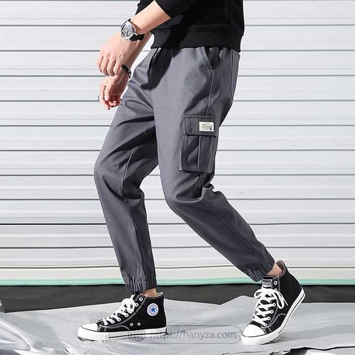 Quần thể thao nam phối túi phong cách Nhật Bản