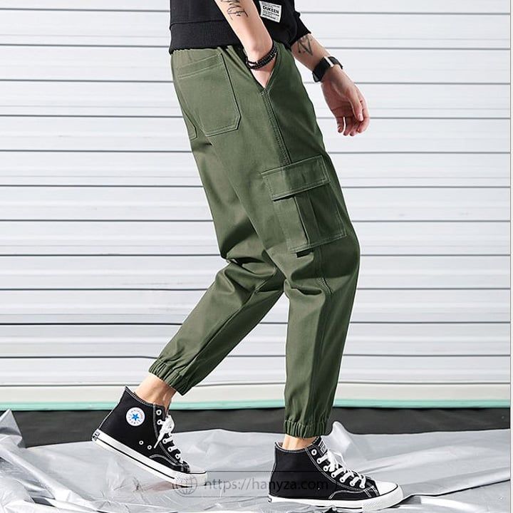 Quần thể thao nam phối túi phong cách Nhật Bản