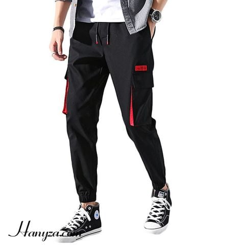 Quần thể thao nam phối túi gấu bo chun