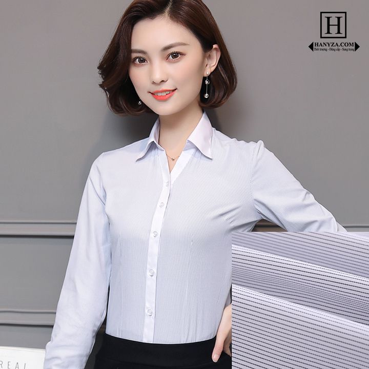 Áo Sơ Mi Nữ Tay Ngắn Đen Cúc Họa Mi LZSM2132 Hàng Quảng Châu Cao Cấp #38 Áo Sơ Mi Nữ Tay Ngắn Đen Cúc Họa Mi LZSM2132 Hàng Quảng Châu Cao Cấp