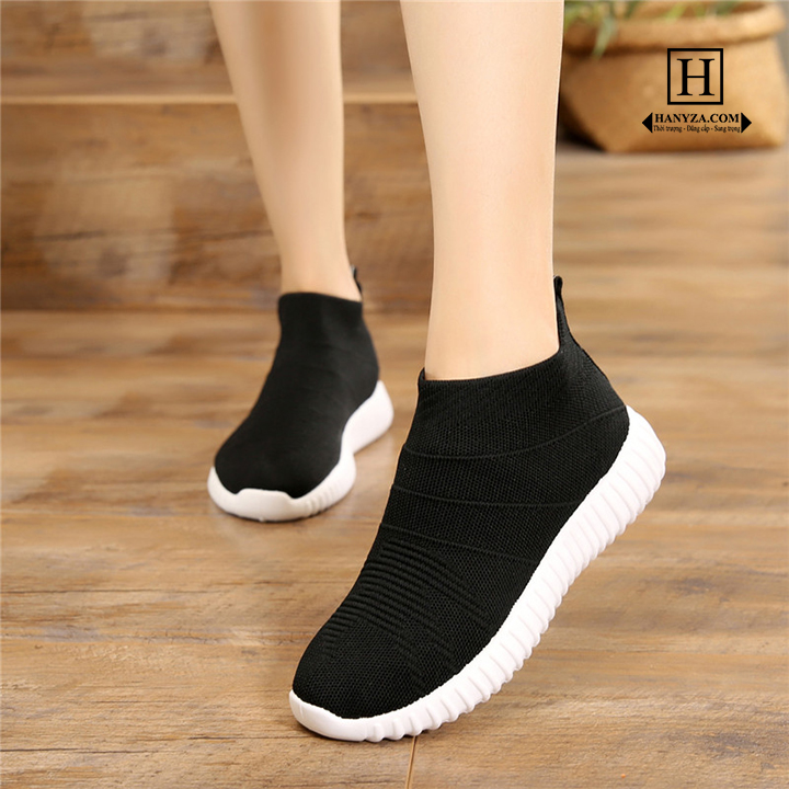 Gìay thể thao nữ phối chỉ đỏ E71