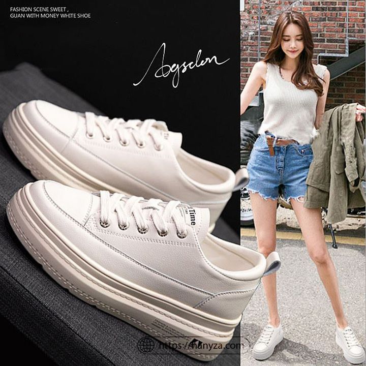 Giày thể thao nữ đế bệt 6cm Agsdon 9349