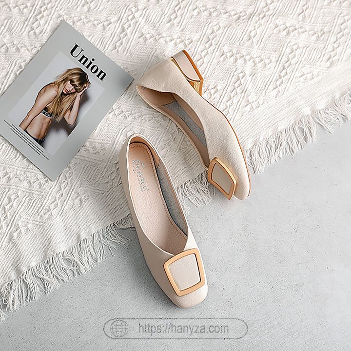 Giày búp bê nữ Agsdon mũi vuông