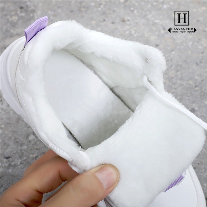Giày thể thao nữ lót nhung cổ thấp đế cao 3-5cm