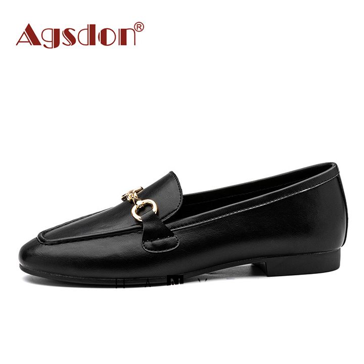 Giày lười nữ Agsdon miệng nông đế 2cm AG-50159