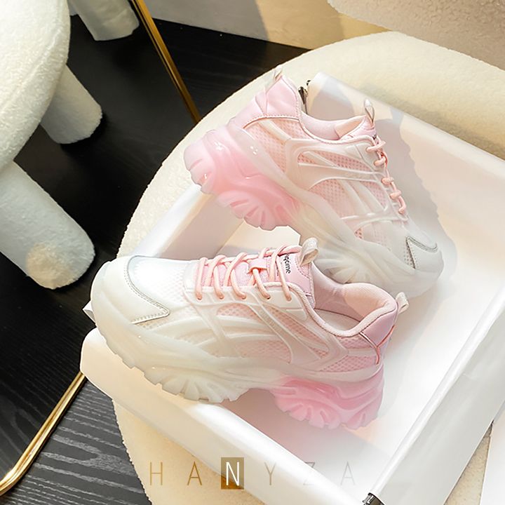 Giày thể thao nữ Agsdon đế 5.5cm phối màu Gradient