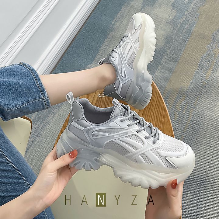 Giày thể thao nữ Agsdon đế 5.5cm phối màu Gradient