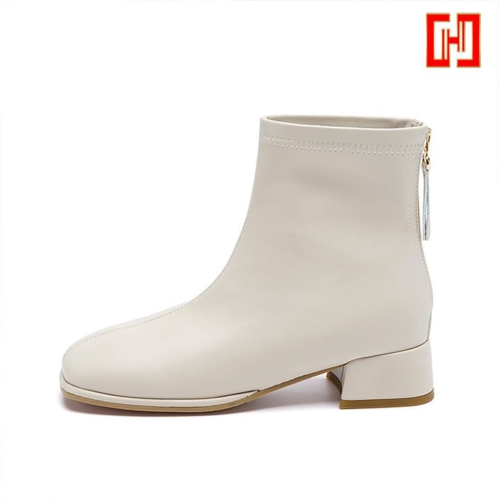 Boot nữ cổ ngắn đế vuông 3.5cm