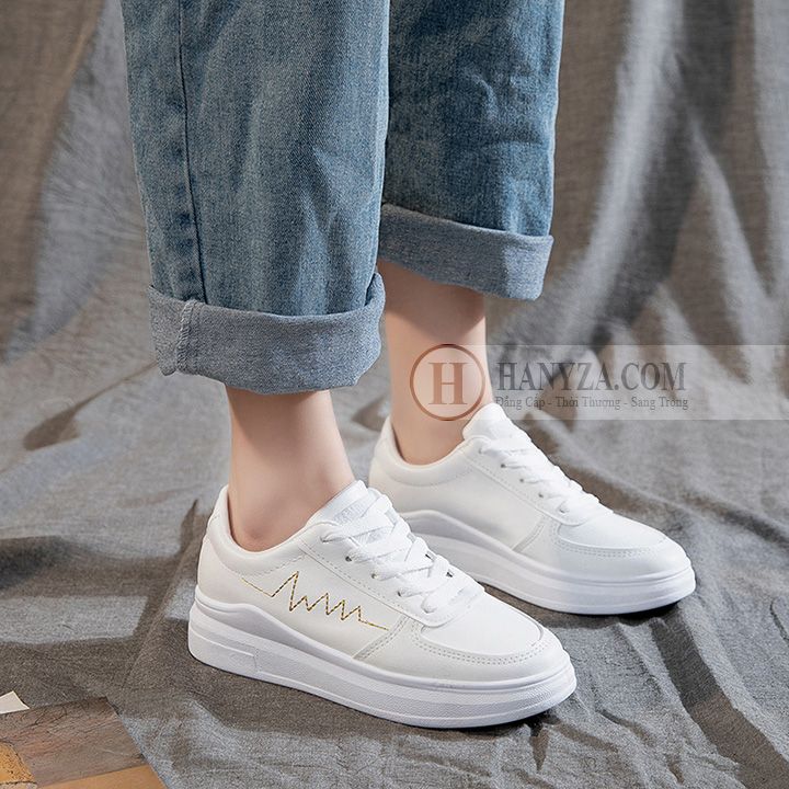 Giày thể thao nữ đế xuồng da PU J96