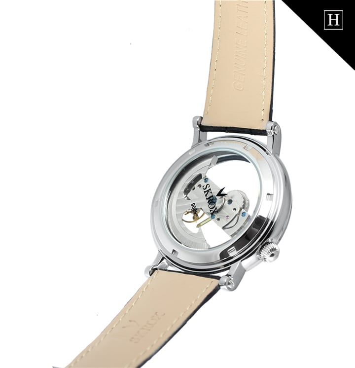 Đồng hồ cơ nam Tourbillon  chạm rỗng 2 mặt Skrox 1165
