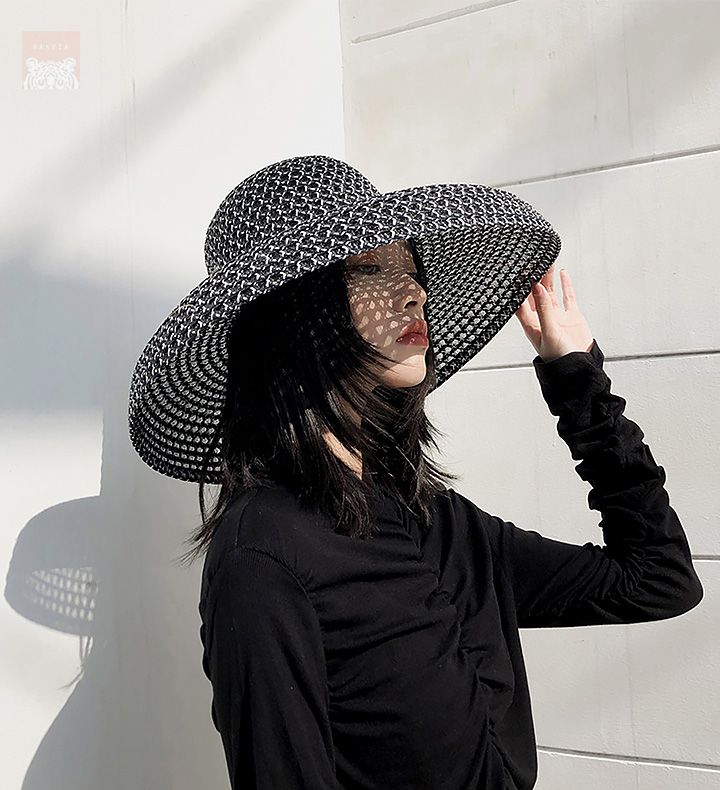 Mũ lưới vành rộng lớn chống nắng đi biển