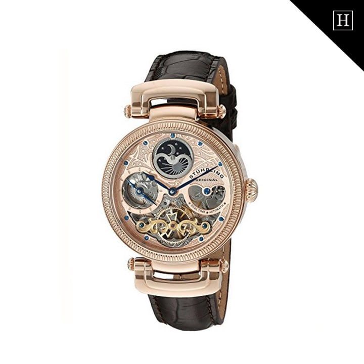 Đồng hồ Stuhrling Original Stulin 353A.334K14 chính hãng chạm rỗng mạ vàng 18k
