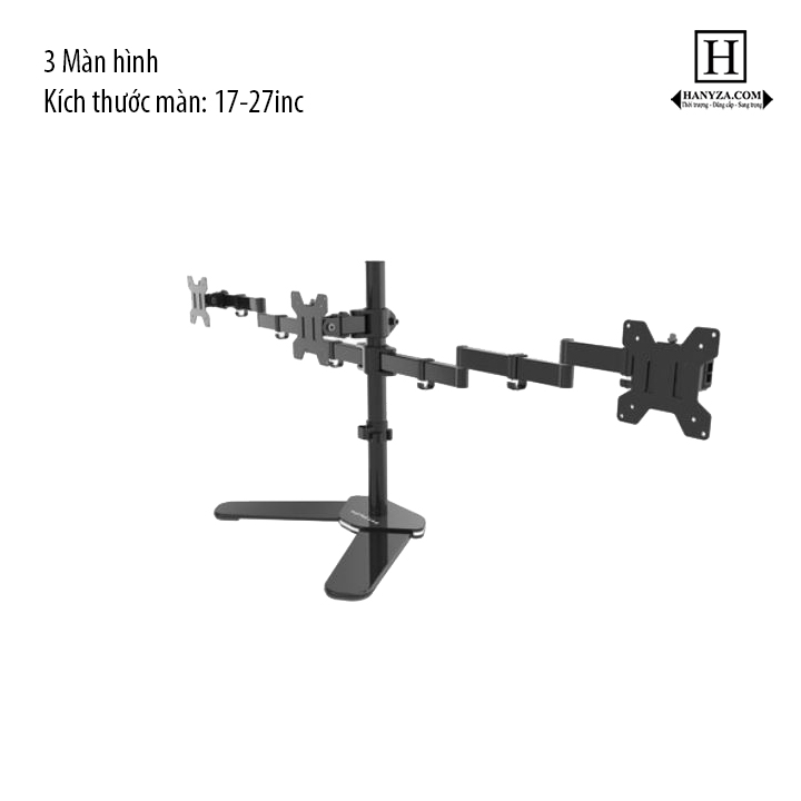 Tay đỡ màn hình kép, đa màn hình máy tính 17-27inc