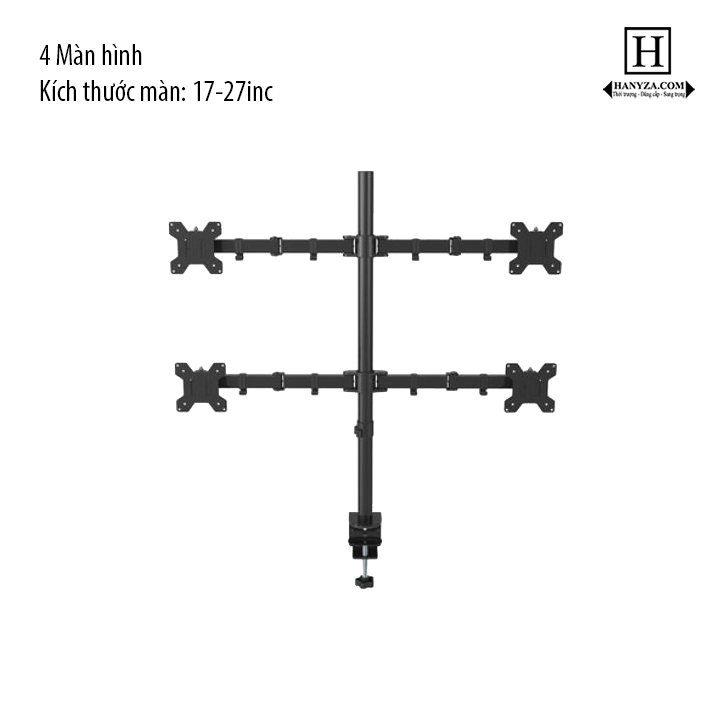 Tay đỡ màn hình kép, đa màn hình máy tính 17-27inc