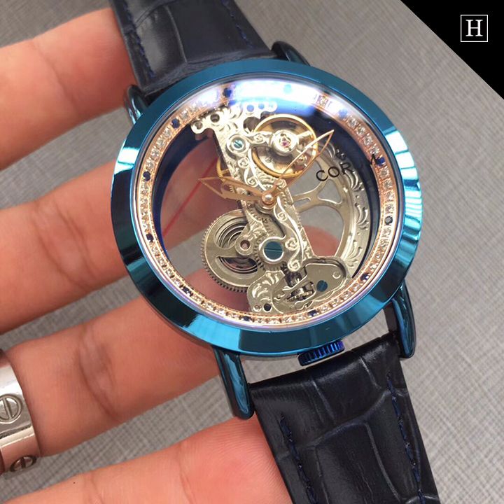 Đồng hồ cơ nam Tourbillon chạm rỗng đính đá TB950