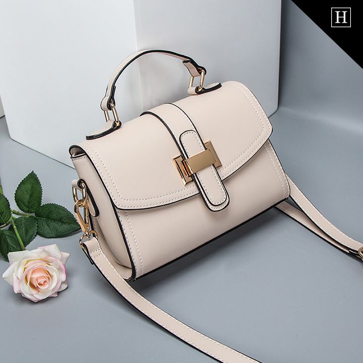 Túi Messenger nữ viền chỉ trắng 0767-7782.