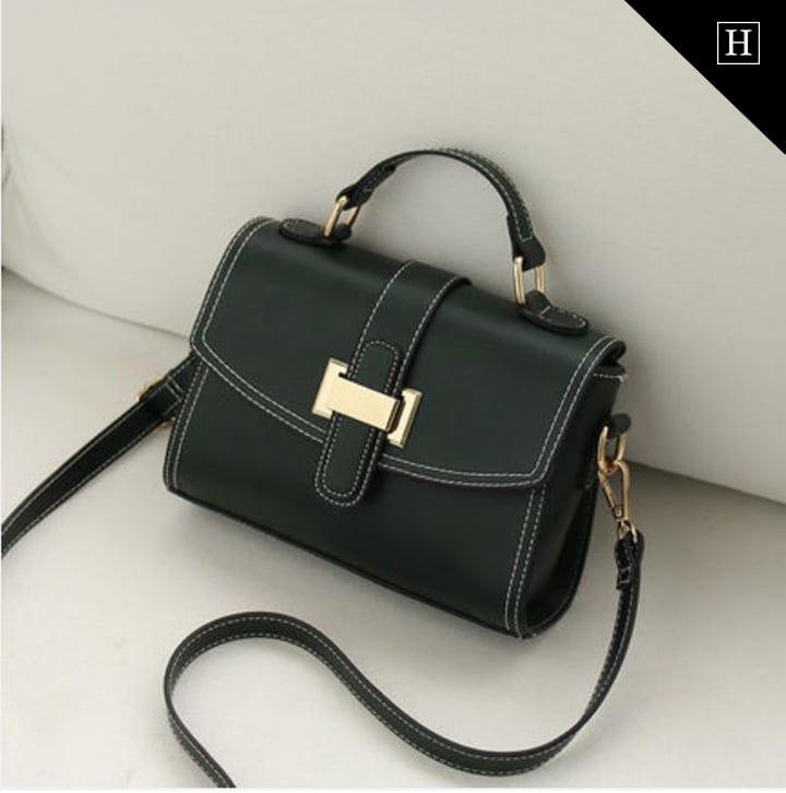 Túi Messenger nữ viền chỉ trắng 0767-7782.