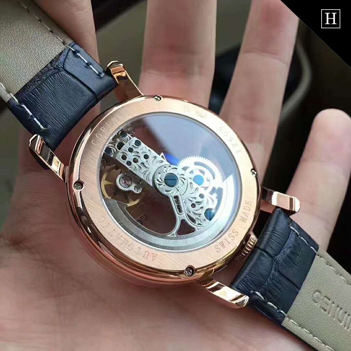 Đồng hồ cơ nam Tourbillon chạm rỗng đính đá TB950