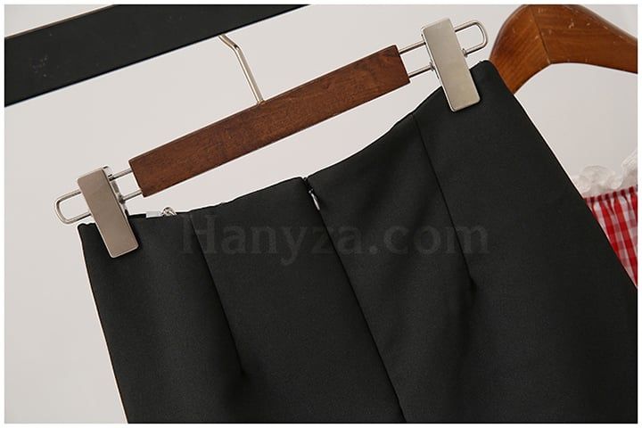 Chân váy công sở nữ vạt lệch phối đai