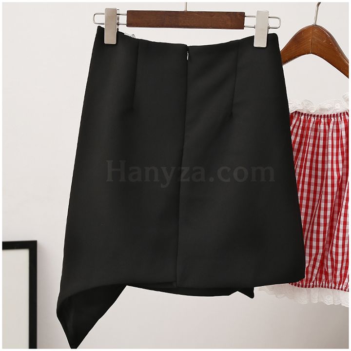 Chân váy công sở nữ vạt lệch phối đai