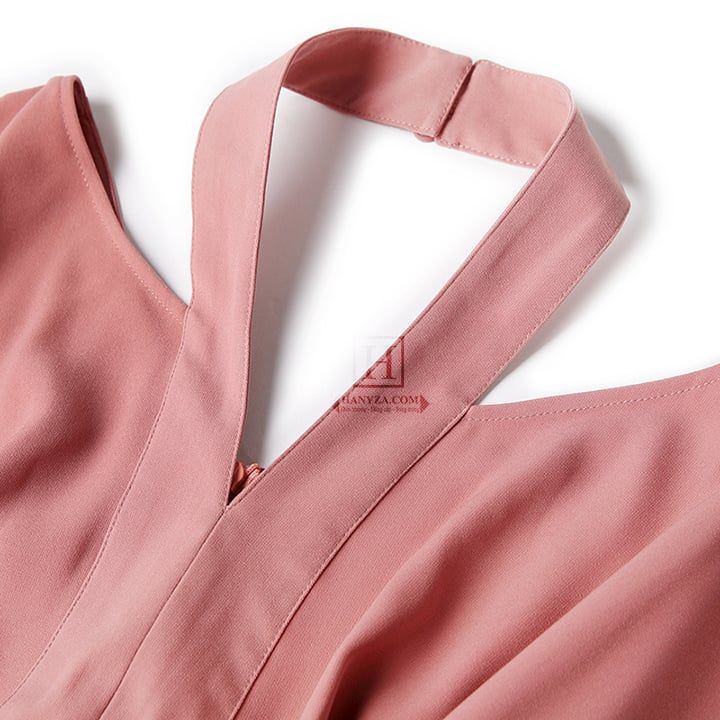 Váy nữ khoét vai eo thắt nơ