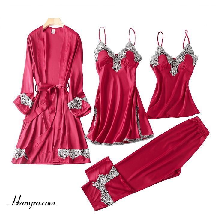 Áo choàng và váy ngủ họa tiết chấm bi trẻ trung sang trọng 4 màu DN635 - Đồ  ngủ Sexy Secrets - Eva Shop