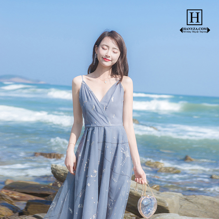 Váy liền nữ dáng dài 2 dây gợi cảm