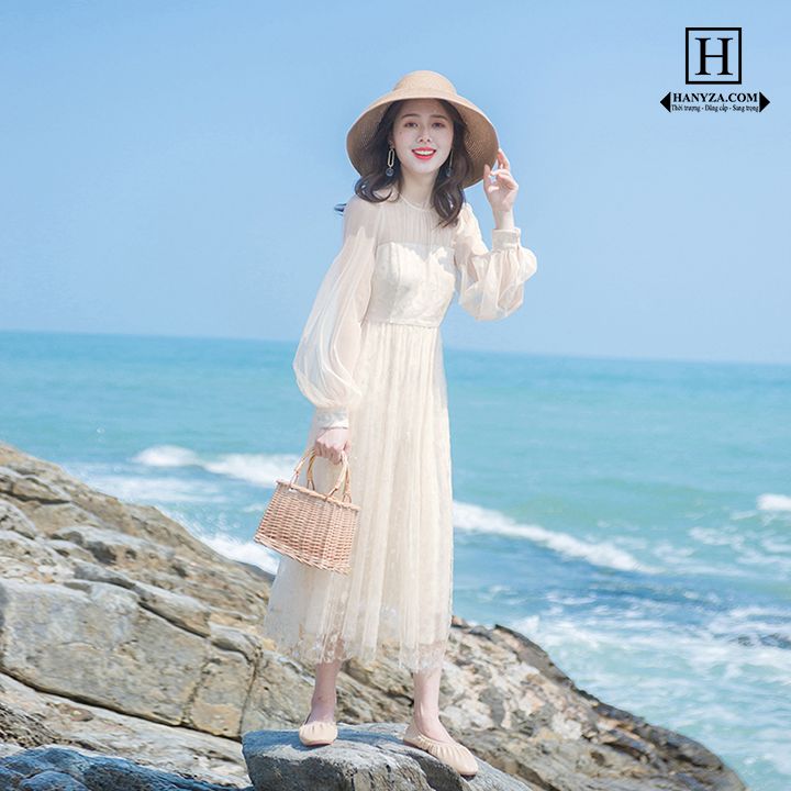 Váy hoa chuông ngọt ngào phong cách Pháp