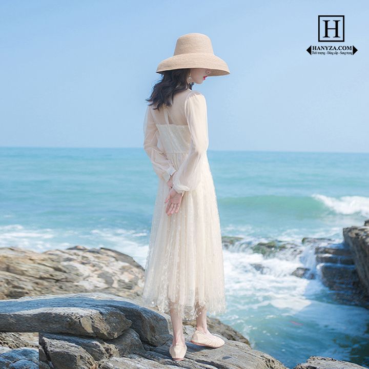 Váy hoa chuông ngọt ngào phong cách Pháp