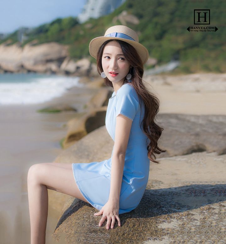 Váy nữ eo thon mùa hè mới Slim Sanya