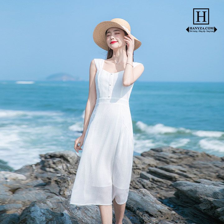 Váy dài nữ eo thon mỏng nhẹ Arlene