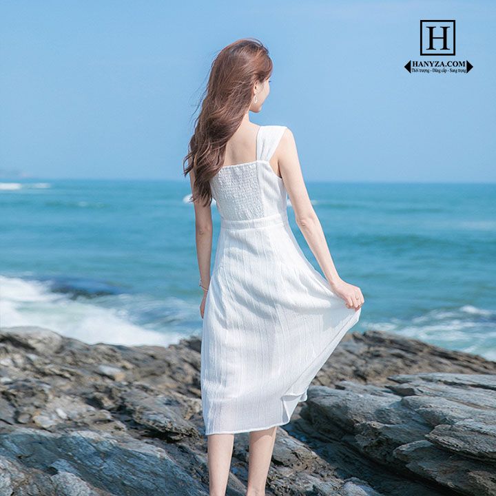 Váy dài nữ eo thon mỏng nhẹ Arlene