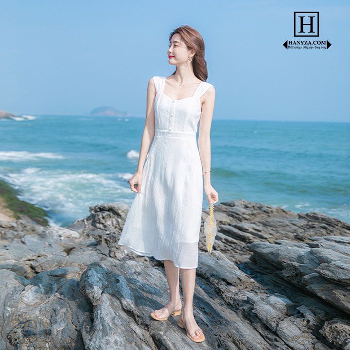 Váy dài nữ eo thon mỏng nhẹ Arlene