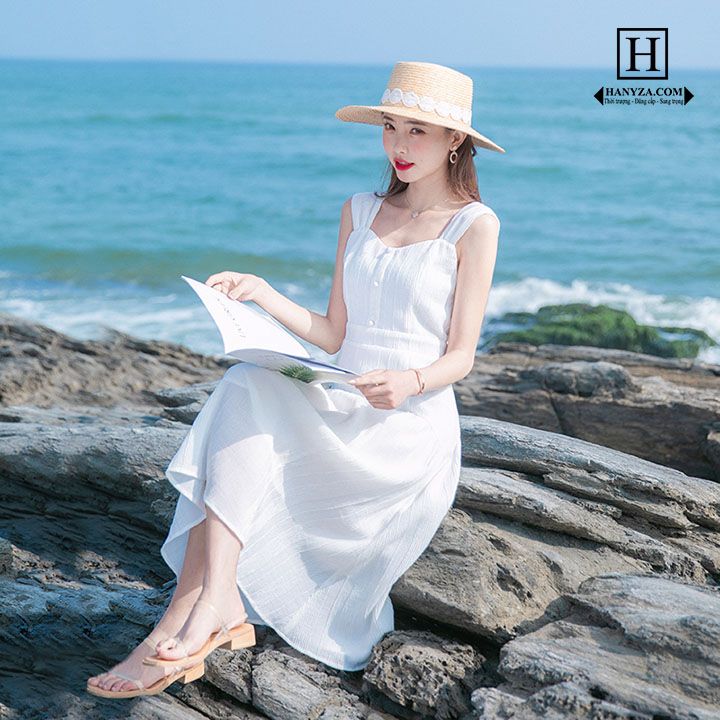 Váy dài nữ eo thon mỏng nhẹ Arlene