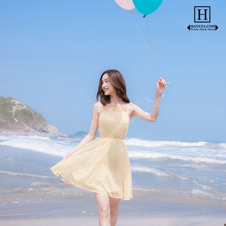 Váy nữ 2 dây phong cách dễ thương