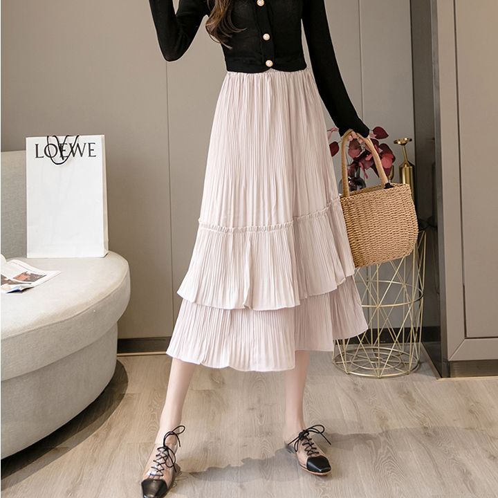 Mua Ảnh thật Chân váy ulzzang chân váy voan 2 lớp siêu hot Trắng tại Honglya #12 Mua Ảnh thật Chân váy ulzzang chân váy voan 2 lớp siêu hot Trắng tại Honglya