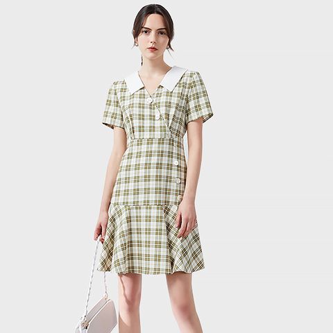 Váy nữ kẻ sọc cổ búp bê DSY1042LT353