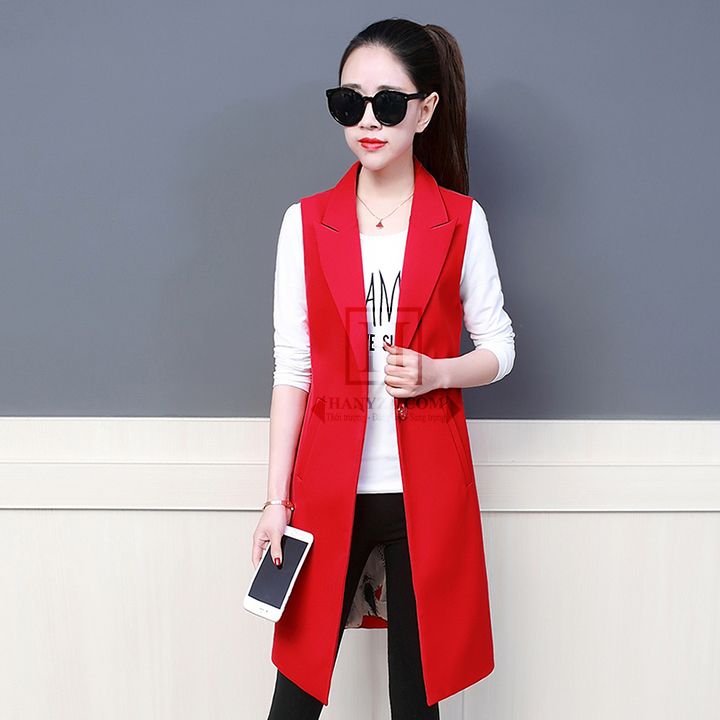 Áo gile nữ dáng dài RX-007