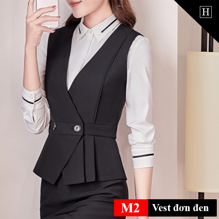Áo vest công sở nữ dáng ngắn - Gile VS2