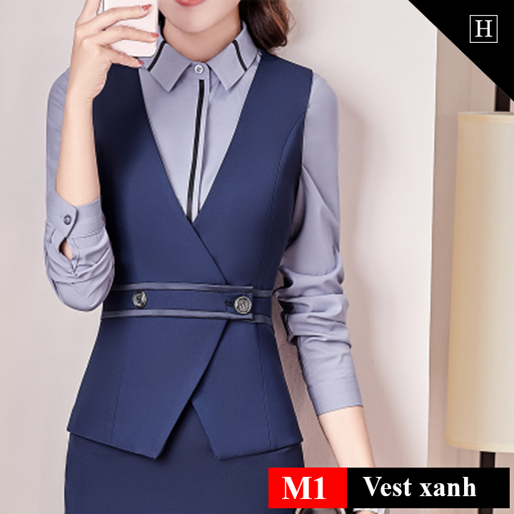 Áo vest công sở nữ dáng ngắn - Gile VS2