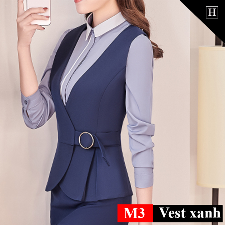 Áo vest công sở nữ dáng ngắn - Gile VS2