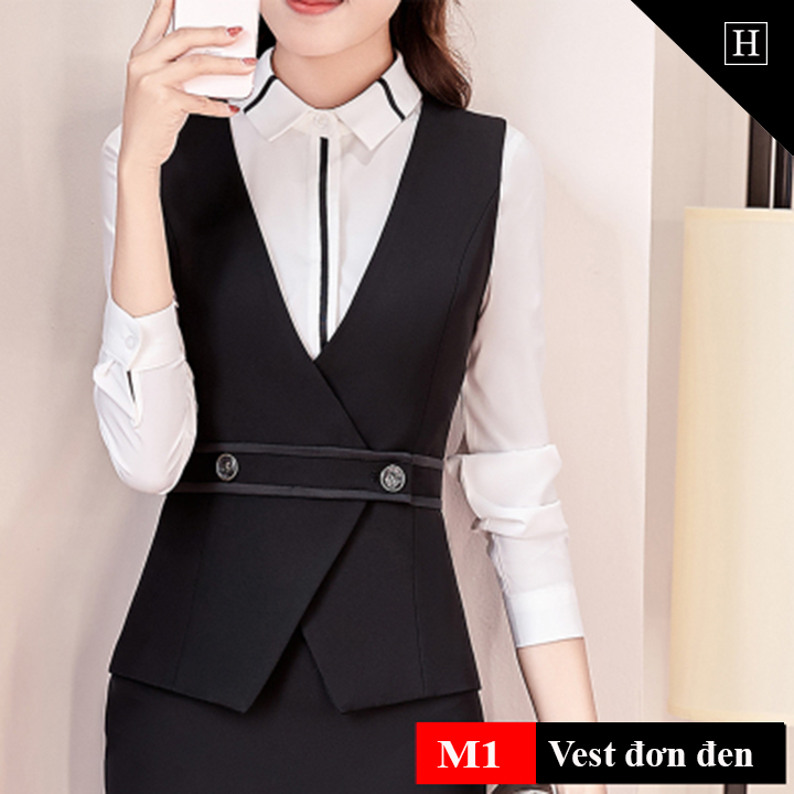 Áo vest công sở nữ dáng ngắn - Gile VS2