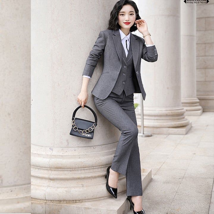 Bộ vest công sở nữ 3 mảnh thanh lịch