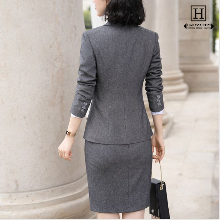 Bộ vest công sở nữ 3 mảnh thanh lịch