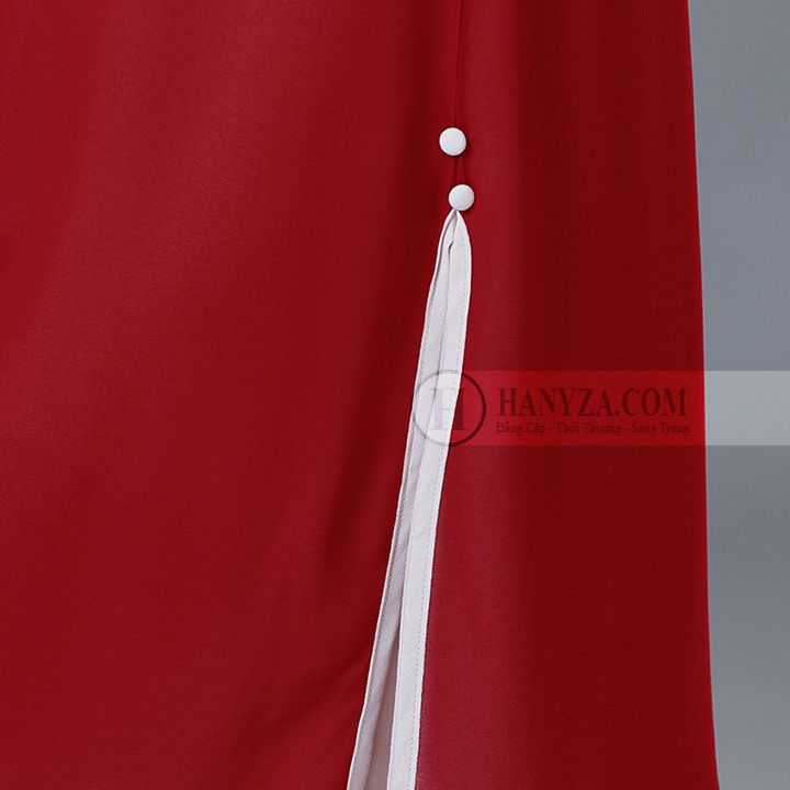 Váy nữ trung niên cổ tròn dáng suông 2 tầng