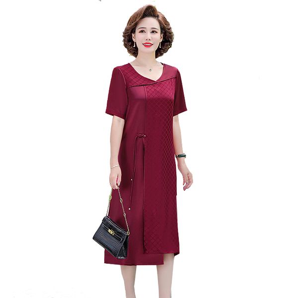 Váy trung niên nữ dáng suông phong cách phương Tây